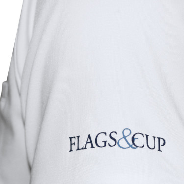 Polo hombre mangas largas Urbano Flags & Cup Blanco