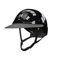 Casco Mips Flex-on Armet negro visera Angel Star barbada negra
