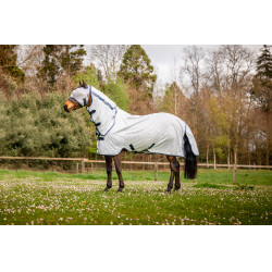Máscara antimoscas Horseware Mio sin orejas Gris lunar / marino Marr&amp;amp;amp;oacute;n