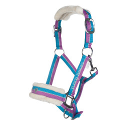 Cabezada Funny Horses HKM Violeta / aqua / plata