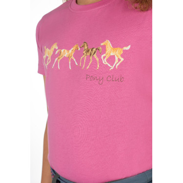 Kinder T-shirt Pony Club HKM Rosa