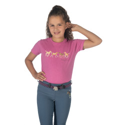 Kinder T-shirt Pony Club HKM Rosa