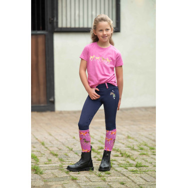 Kinder T-shirt Pony Club HKM Rosa
