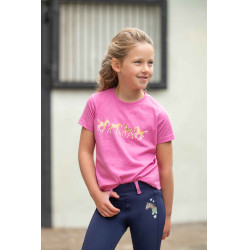 Kinder T-shirt Pony Club HKM Rosa