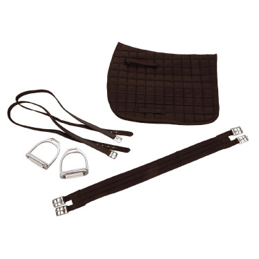 Juego de silla Haflinger 17,5" Castaño Marr&amp;amp;amp;oacute;n