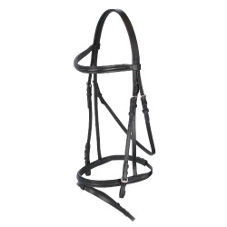Cabezada cuero caballo de tiro Covalliero Negro