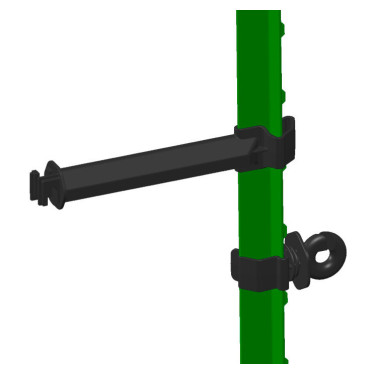 Aislador de anillo AKO T-Post por 25 Negro