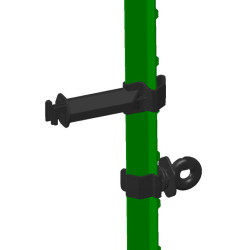 Aislador de anillo AKO T-Post por 25 Negro