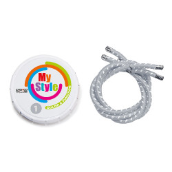 Kit de ribetes Casco My Style a rayas Plata reflectante Kit de ribetes Casco My Style a rayas Plata reflectante