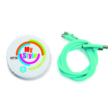 Kit de ribetes Casco My Style a rayas Turquesa Azul