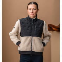 Forro polar Horseware AA Lorenza con cremallera para mujer Color arena / negro Amarillo Forro polar Horseware AA Lorenza con cremallera para mujer Color arena / negro Amarillo