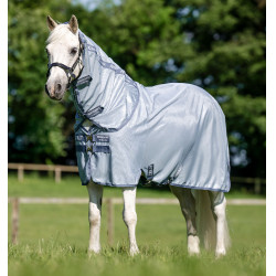 Manta antimoscas para poni Amigo® Bug Rug Plus Azul jaspeado / azul / plateado Manta antimoscas para poni Amigo® Bug Rug Plus Azul jaspeado / azul / plateado