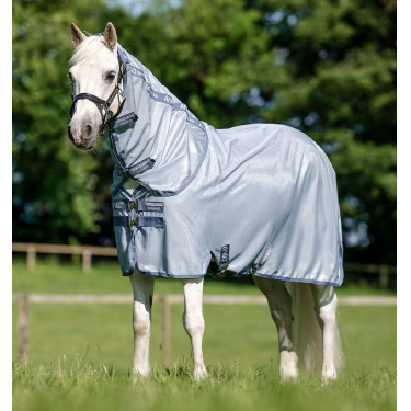 Manta antimoscas para poni Amigo® Bug Rug Plus Azul jaspeado / azul / plateado Manta antimoscas para poni Amigo® Bug Rug Plus Azul jaspeado / azul / plateado