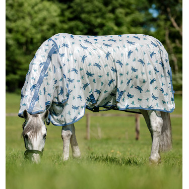 Manta antimoscas Horseware Amigo Integrated Motivo libélula / plata / azul / salvia Motifs Manta antimoscas Horseware Amigo Integrated Motivo libélula / plata / azul / salvia Motifs