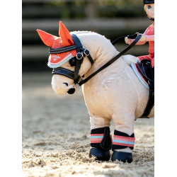Orejeras anti-moscas LeMieux Mini Pony Aplastamiento coral Naranja Orejeras anti-moscas LeMieux Mini Pony Aplastamiento coral Naranja