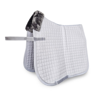 Almohadilla de doma Bucas Show-Line Blanco / blanco