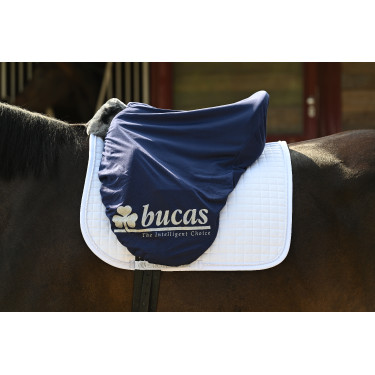 Almohadilla de doma Bucas Show-Line Blanco / blanco