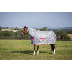 Capa antimoscas Bucas Buzz-Off Rain con cubrecuello Floración azul
