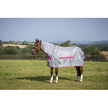 Capa antimoscas Bucas Buzz-Off Rain con cubrecuello Floración azul