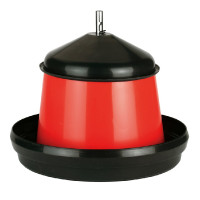 Alimentador con tapa Kerbl Hobbyfarming Rojo / negro