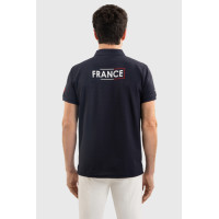 Polo Harcour Fuego de manga corta para hombre Francia Marino Azul marino