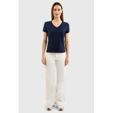 Camiseta Harcour Aquila de manga corta para mujer Francia Marino Azul marino
