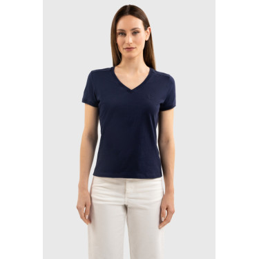 Camiseta Harcour Aquila de manga corta para mujer Francia Marino Azul marino