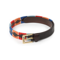 Cinturón Shires Drover Skinny Polo Turquesa / rojo / naranja / azul