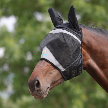 Máscara antimoscas Shires FlyGuard Pro de malla fina con orejas Jais