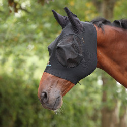 Máscara antimoscas elástica Shires FlyGuard Pro con orejas Jais Máscara antimoscas elástica Shires FlyGuard Pro con orejas Jais