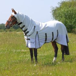 Manta anti-moscas integral Shires Highlander Plus Sun Shade Blanco Manta anti-moscas integral Shires Highlander Plus Sun Shade Blanco