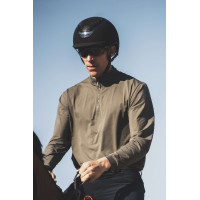 Casco Kask Dogma Chrome con barboquejo marrón claro Marino Azul marino
