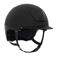 Casco Kask Kooki barboquejo marrón claro Negro mate