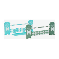 Conjunto de saltos LeMieux Toy Pony Azur / salvia / blanco