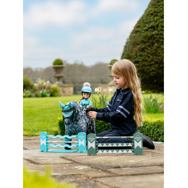Conjunto de saltos LeMieux Toy Pony Azur / salvia / blanco