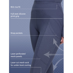 Legging de equitación LeMieux con asiento de silicona Airflow para mujer Negro