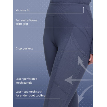 Legging de equitación LeMieux con asiento de silicona Airflow para mujer Negro