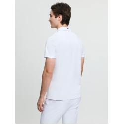 Polo de concurso LeMieux de manga corta para hombre Blanco