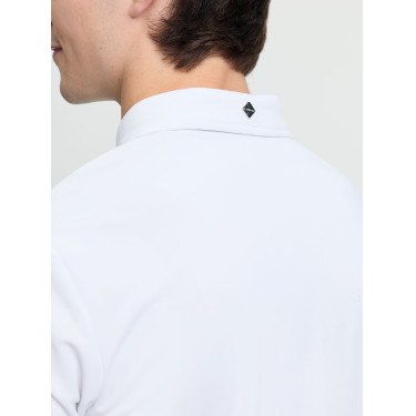 Polo de concurso LeMieux de manga corta para hombre Blanco