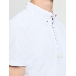Polo de concurso LeMieux de manga corta para hombre Blanco