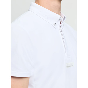 Polo de concurso LeMieux de manga corta para hombre Blanco
