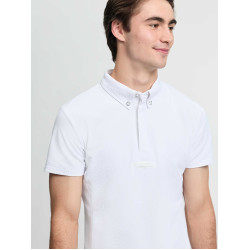 Polo de concurso LeMieux de manga corta para hombre Blanco
