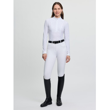 Polo de concurso LeMieux de manga larga Arielle para mujer Blanco