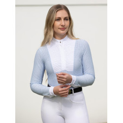 Polo de concurso LeMieux de manga larga Arielle para mujer Niebla Azul