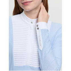Polo de concurso LeMieux de manga larga Arielle para mujer Niebla Azul