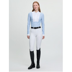 Polo de concurso LeMieux de manga larga Arielle para mujer Niebla Azul