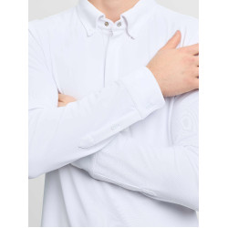 Polo de concurso LeMieux de manga larga para hombre Blanco