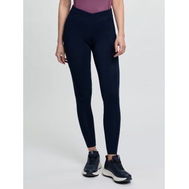 Leggings de equitación LeMieux con asiento parcial cruzado Simone mujer Marino Azul marino