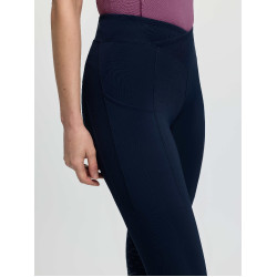 Leggings de equitación LeMieux con asiento parcial cruzado Simone mujer Marino Azul marino