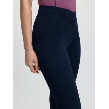 Leggings de equitación LeMieux con asiento parcial cruzado Simone mujer Marino Azul marino